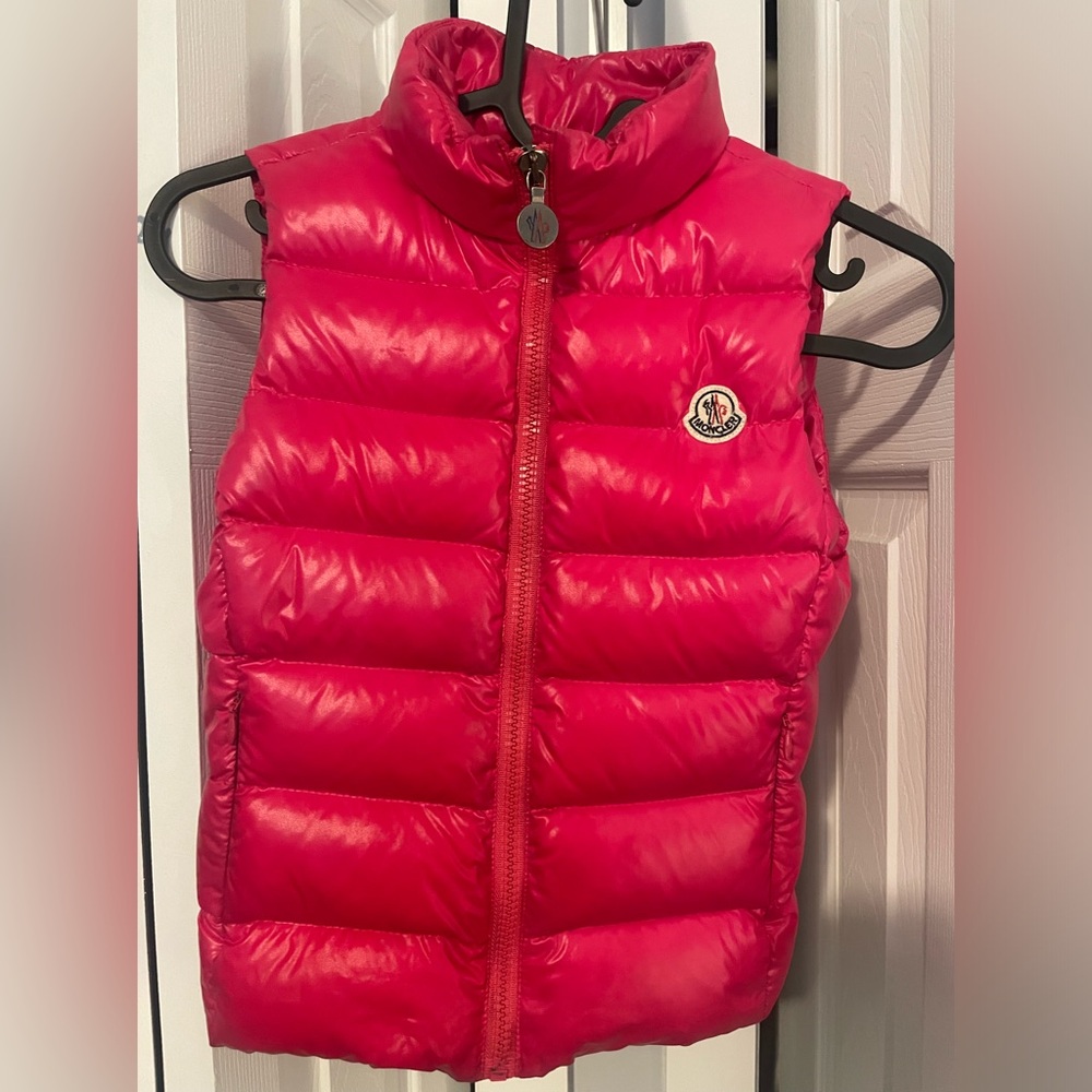 Moncler down vest size 6